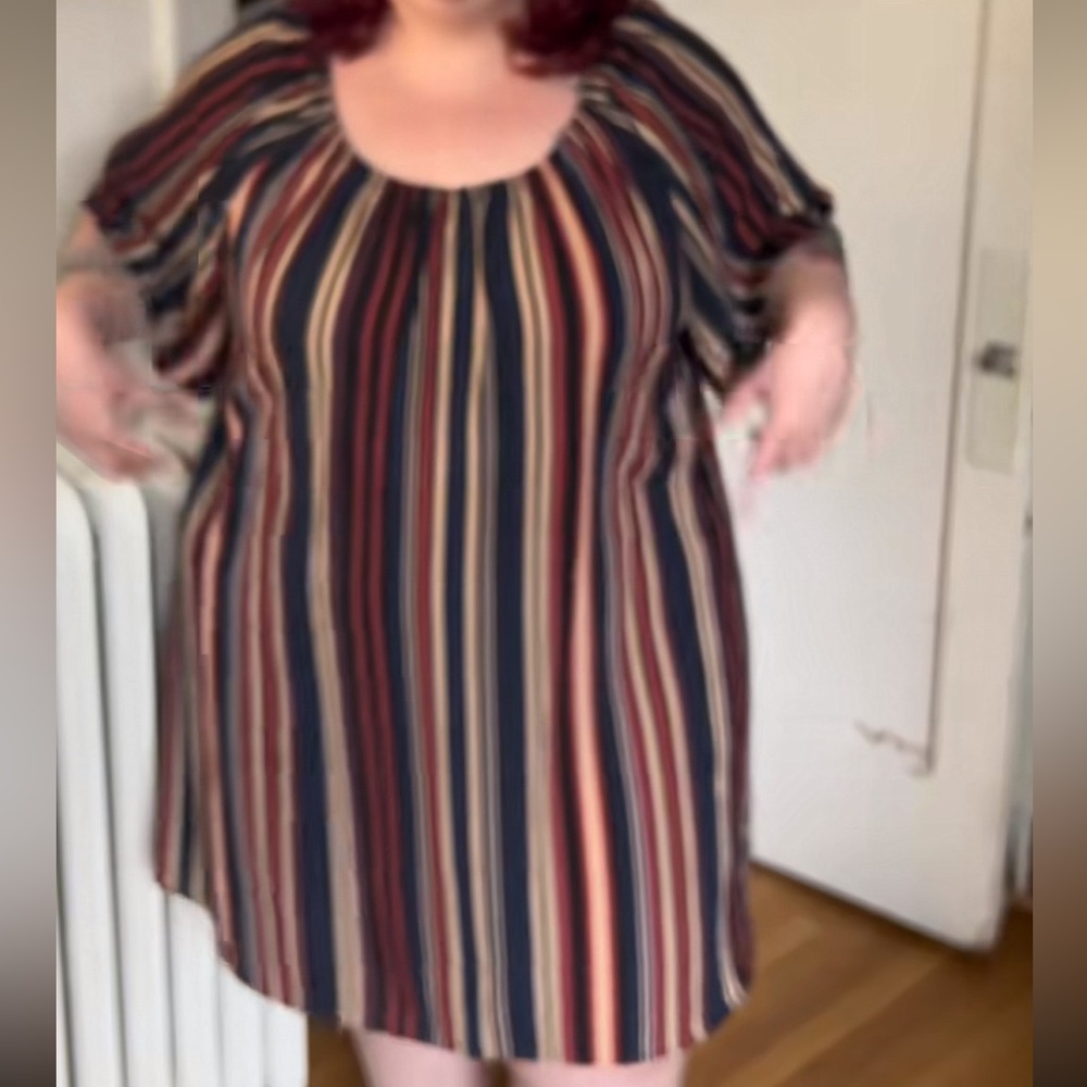 Striped shift dress